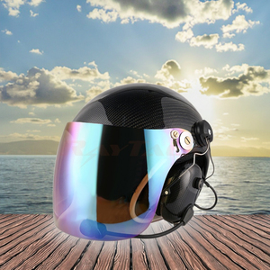 Sợi <span class=keywords><strong>Carbon</strong></span> Mũ bảo hiểm với XLR 5-Pin Cáp hàng không Tai nghe cho dù lượn <span class=keywords><strong>paramotor</strong></span> nhảy dù khác cực thể thao - Product Image 2