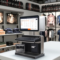 Terminal de point de vente intelligent tout-en-un avec double écran tactile de 14 pouces, machine de facturation pour magasin de détail, caisse enregistreuse avec imprimante et scanner