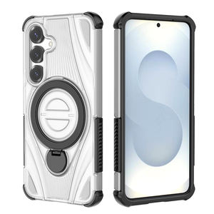 Funda <span class=keywords><strong>de</strong></span> Teléfono <span class=keywords><strong>de</strong></span> Lujo con Anillo <span class=keywords><strong>de</strong></span> Carga Inalámbrica, TPU+PC, Antigolpes, Diseño Moderno, Personalizable, para <span class=keywords><strong>Samsung</strong></span> S25 - Product Image 1