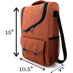 Mochila aislada Portador de vino Tote de vino Gimnasio Duffel Cubiertas de copa de acero inoxidable para amantes del vino Entusiastas Gran idea de regalo - Product Image 2