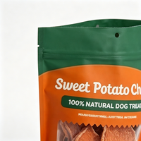 Sachet refermable de qualité alimentaire avec fenêtre, idéal pour aliments pour bébés, aliments secs, friandises à la patate douce, bâtonnets de viande séchée