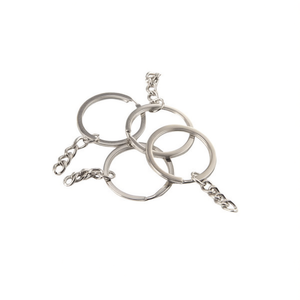 Portachiavi Ilan con catena argento 35 mm 6 pezzi per chiavi e accessori - Product Image 1