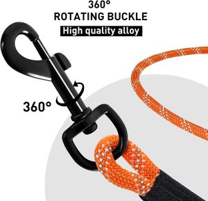 Multipurpose <strong>Long</strong> Reflective <strong>Dog</strong> <strong>Leash</strong> 8m - Heavy Duty Chain <strong>Leash</strong> with Customizable Handle for <strong>Large</strong> &amp; Strong <strong>Dogs</strong> - Product Image 3