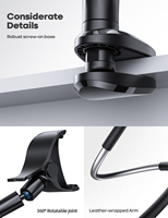 Soporte Flexible para Teléfono Lamicall GP05, para Cabecera de Cama, Rotación de 360 Grados, Brazo Largo Ajustable, con Abrazadera, para Teléfonos Móviles de 4-7 Pulgadas