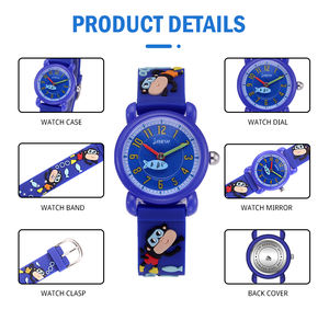 ブルーアナログダイアルクォーツウォッチ男の子用3Dファッションデザイン工場から直送 - Product Image 3