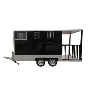stainless steel material container food trailer snack bakery with wheels