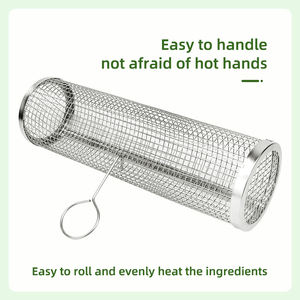 Корзина-гриль из нержавеющей стали OEM для барбекю на открытом воздухе и кемпинга, антипригарная, термостойкая, водонепроницаемая - Product Image 2