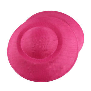 27x26CM Lady's Imitation Sinamay <strong>Hats</strong> Base Royal <strong>Ascot</strong> Linenette Solid Color Round Fascinator Base - Product Image 3