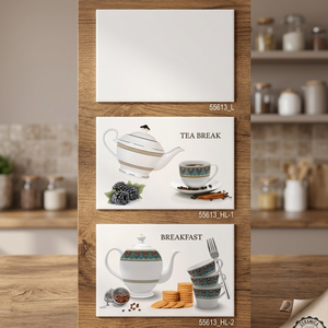 Azulejo de porcelana súper brillante de 300x450 para cocina, azulejos de pared de 30x45cm con superficie pulida, azulejos de cerámica decorativos para el hogar, venta al por mayor - Product Image 5