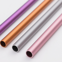 Tuyaux ronds en aluminium rouge vert bleu or violet Tube creux en aluminium de couleur personnalisée