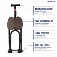 Canne de marche senior avec siège, 4 pieds antidérapants, pliable, en alliage d'aluminium, réglable en hauteur, avec lumière LED et alarme SOS pour personnes âgées