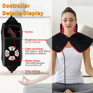 Bantalan pembungkus inframerah cahaya merah Kombo, keluaran baru lampu terapi penghilang nyeri untuk Bahu leher belakang atas - Product Image 3