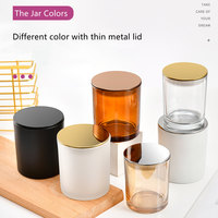 Frasco de Vidrio Ámbar Iridiscente de 9oz/10oz para Velas, Tapa Dorada, Reutilizable, Resistente al Calor, Alta Calidad, Logotipo Personalizado, Decoración Navideña