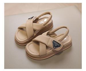 <span class=keywords><strong>Sandales</strong></span> pour enfants, été 2024, nouvelles chaussures de plage pour garçons et filles, légères, décontractées, fermeture velcro, dessus en PU, semelle souple, tendance - Product Image 6