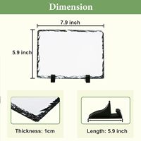Cadre photo en roche vierge pour sublimation 5,9x7,9 pouces, DIY pour souvenir de bureau, conception personnalisée