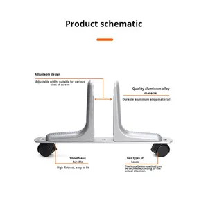 Mobile <b>Bracket</b> High Screen Partition Accessories Vertical Stand Aluminum Alloy Sliding Screen Balance Support Foot Modern Design - Product Image 1