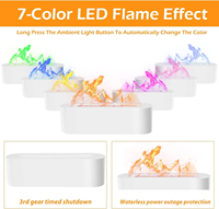 Diffuseur d'aromathérapie à flamme simulée avec lumières colorées changeantes, nouveau design, rechargeable par USB, pour la maison, la voiture, le salon, la chambre à coucher