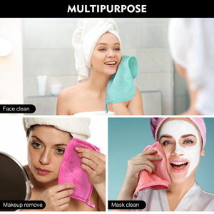 Panni personalizzati in microfibra riutilizzabili per il viso struccanti magici salviette da bagno - Product Image 6