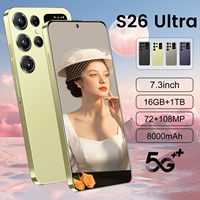 Teléfono Móvil S26 Ultra 5G Desbloqueado de Gama Alta, Pantalla Completa de 7.3 Pulgadas, 16GB + 1TB Expandible, Smartphone Deca Core