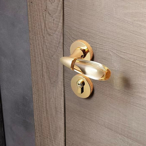 Serrure de porte d'hôtel et d'appartement, mécanismes de contrôle symétriques pour entrée d'appartement et chambre d'hôtel, ensembles de poignées à levier, barres de traction, matrice - Product Image 2