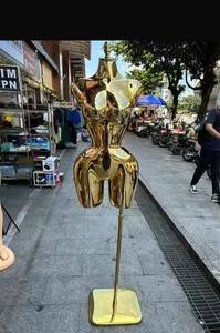 Maniquí de Plástico Ajustable para la Parte Superior del Cuerpo, Estilo Brasileño BBL, con Acabado Dorado, Torso Curvilíneo, Pechos <span class=keywords><strong>Grandes</strong></span>, Trasero Grande, para Exhibición de Ropa - Product Image 2