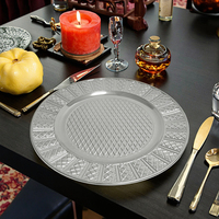 Assiettes en plastique écologiques de luxe vintage européen Assiette de fruits Plat pour la décoration de salon de mariage Nouveau modèle pour