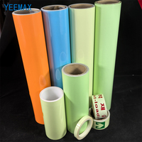 PVC/PET snijbare, bedrukbare, geelgroene, fotoluminescerende, zelfklevende, gloeiende vinylfolie sticker, veiligheidswaarschuwingsborden, nooduitgang