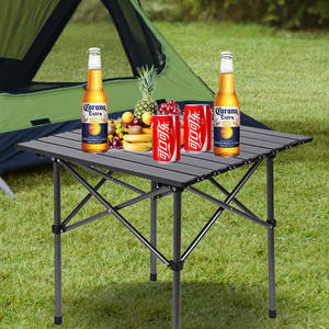 โต๊ะปิกนิกทรงสี่เหลี่ยมพับได้สีดำน้ำหนักเบาปรับแต่งได้สำหรับใช้งานกลางแจ้ง - Product Image 2