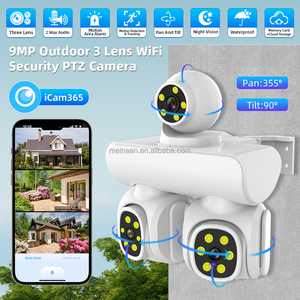 กล้องรักษาความปลอดภัย9MP UHD 3หน้าจอเครือข่ายไร้สาย WIFI กล้องวงจรปิด PTZ กลางแจ้ง4K 360 3เลนส์กล้องรักษาความปลอดภัย WIFI - Product Image 2