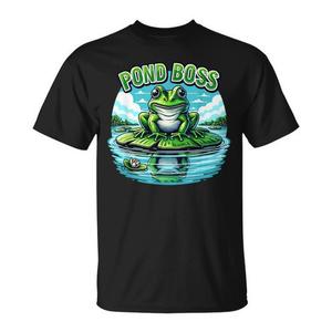 T-shirt mignon pour les amoureux des grenouilles, motif grenouille Lily Pad Pond Boss - Product Image 1