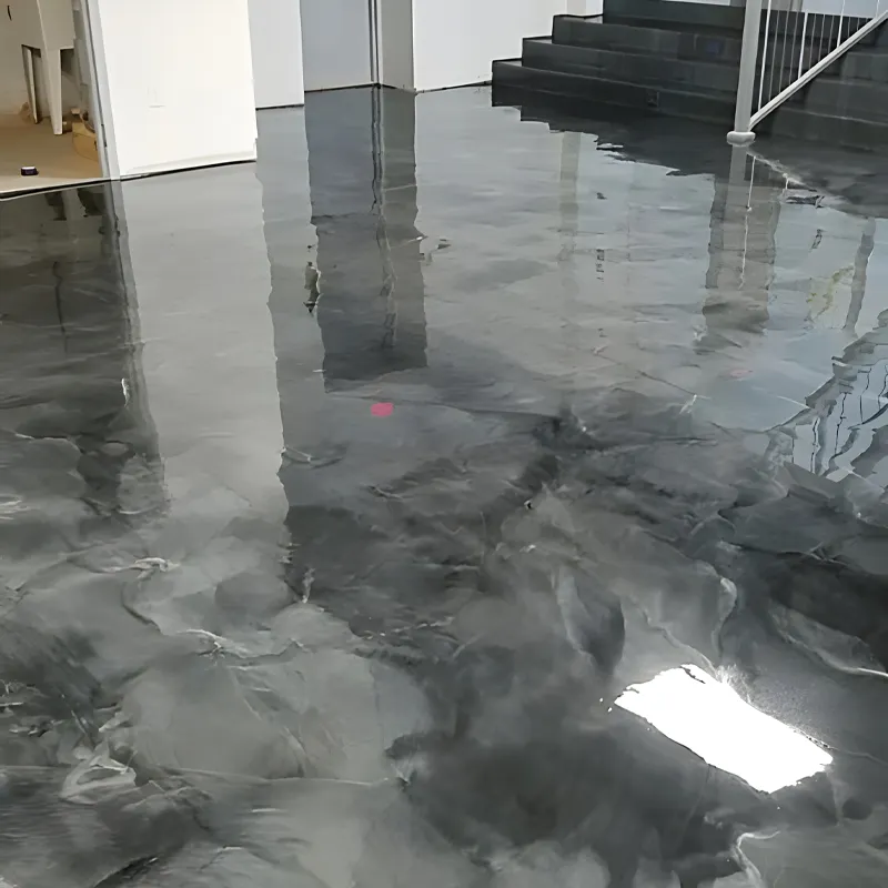 100% Massief Waterdichte 2:1 Metallic Epoxy Coatings Voor Beton Boven Industriële Commerciële Vloer