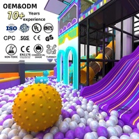 Équipement de terrain de jeux intérieur sur le thème de l'espace, toboggan multi-voies, piscine à balles, tube spiralé |   OEM&ODM FEC