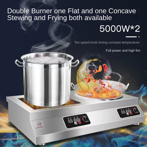畅销书3000W 2燃烧器商用凹面平板电电磁炉锅，工厂最佳 - Product Image 3