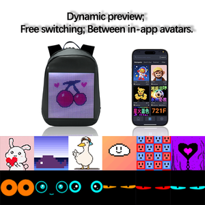 LED Display Backpack Smart Screen Outdoor Travel Laptop Backpack Phone APP DIY Smart School Bag Portable Multimedia Backpack - Product Image 4
