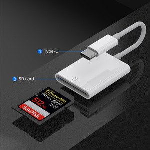 Tùy Chỉnh Chế Biến Loại C Để USB Bên Ngoài 3-Trong-1 <span class=keywords><strong>SD</strong></span> Bộ Nhớ Di Động Thẻ OTG Đầu Đọc Thẻ Cho Máy Tính Xách Tay Sử Dụng - Product Image 4