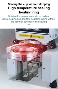 Máquina Selladora de Vasos de Plástico y Papel para Bebidas, Jugos, Leche y Té de Burbujas, Semiautomática, Comercial, de 90/95 mm - Product Image 4