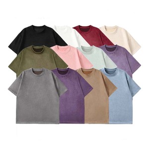 Biểu Tượng Tùy Chỉnh Da Lộn T-Shirt Dtg Dtf Người Đàn Ông Của Nặng Bông Trống Thêm Lớn T-Shirt Người Đàn Ông Của T-Shirt - Product Image 2