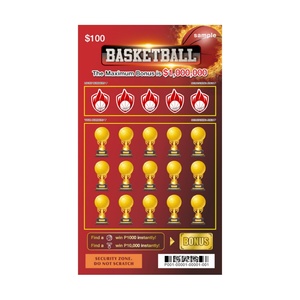 Tarjeta de Lotería de Baloncesto con Diseño Personalizado, Impresión Digital a Color, Papel con Núcleo Negro, Formato de Tarjeta de Millones - Product Image 2