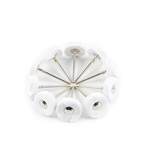 Mini-roue de polissage rotative pour bijoux, prétraitée, en mousseline, 22 mm, jaune/blanc neige/lait, à prix abordable - Product Image 5