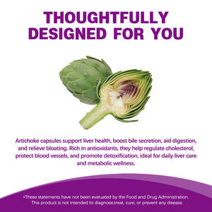 Capsules d'extrait d'<span class=keywords><strong>artichaut</strong></span> - Complément alimentaire pour la santé digestive et la détoxification du foie, sans OGM, végétalien - Product Image 4