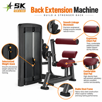Machine de musculation professionnelle SK-L22 pour l'extension dorsale assise avec pile de poids, équipement d'entraînement du bas du dos pour salle de sport professionnelle