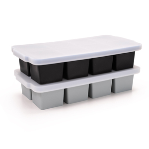 Moule à glaçons en silicone de qualité alimentaire à 8 compartiments, sans BPA, avec cadre en acier renforcé, vente en gros du fabricant - Product Image 1