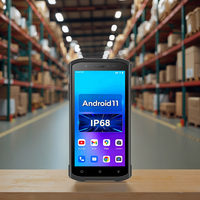 PDA Industrial Android 11 Resistente, 5.5 Pulgadas, 4G, UHF, NFC, Escáner de Códigos de Barras 1D/2D, Lector de Códigos QR, Colector de Datos, Inventario