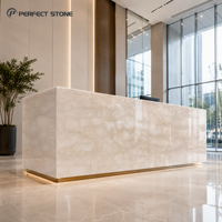 Dalle de marbre PerfectStone Botticino Classico, marbre beige vieilli pour la décoration des murs, sols et comptoirs intérieurs de villas