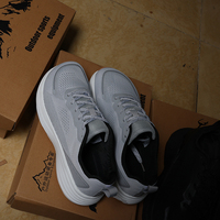 Chaussures de sport décontractées pour hommes avec logo personnalisé, à bout large, à lacets, style marche et course, en maille souple et sportive, personnalisables