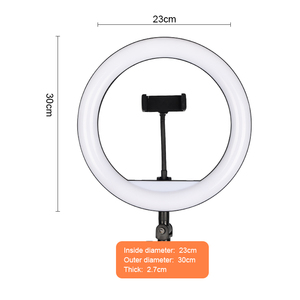 Aro de Luz LED RGB Portátil de 6-22 Pulgadas con Soporte de Trípode Extensible y Soporte para Teléfono Celular para Transmisión en Vivo, <span class=keywords><strong>YouTube</strong></span>, Vlog, TikTok - Product Image 3