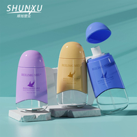 Nouvelle conception, flacon pulvérisateur de crème solaire cosmétique unique et personnalisé, SPF 50, 60, 80, 100 ml, flacon vide en plastique pour toner, lotion corporelle, flacon pompe