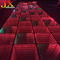 Panel de Piso de Baile con Espejo Infinito 3D Interactivo de Cristal Magnético que Cambia de Color para Discotecas y Bodas, Luz LED de 16 x 16