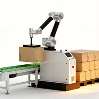 Système de palettisation robotique collaboratif entièrement automatisé pour les opérations de tri et d'empilage de palettes industrielles