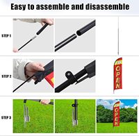 Kit Mât de Drapeau Plume Bannière 100% Polyester Double Face 4,5 M Publicitaire Coiffeur Drapeaux Plumes Swooper Personnalisés